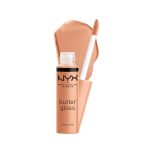 NYX PROFESSIONAL MAKEUP Butter Gloss， Non-Sticky Lip Gloss - Madeleine (Mid-Tone Nude)